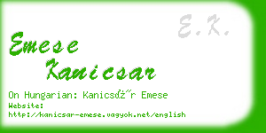 emese kanicsar business card